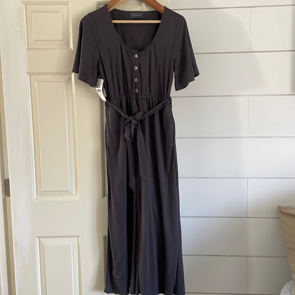 Charcoal grey jumpsuit size medium